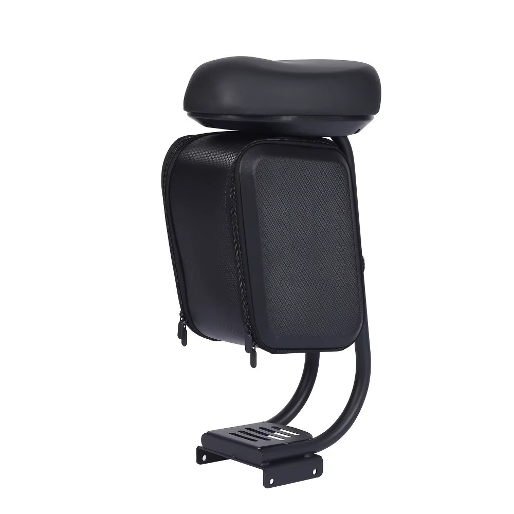 Siège de trottinette électrique multifonctionnel, souple, amovible, avec sac de rangement, surface imperméable et amortissante