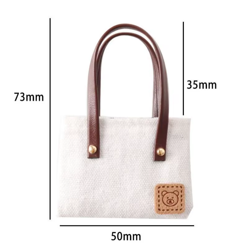 Faire semblant de jouer à des jouets ; Mini sac en toile de simulation pour maison de poupée ; Accessoires de tenue