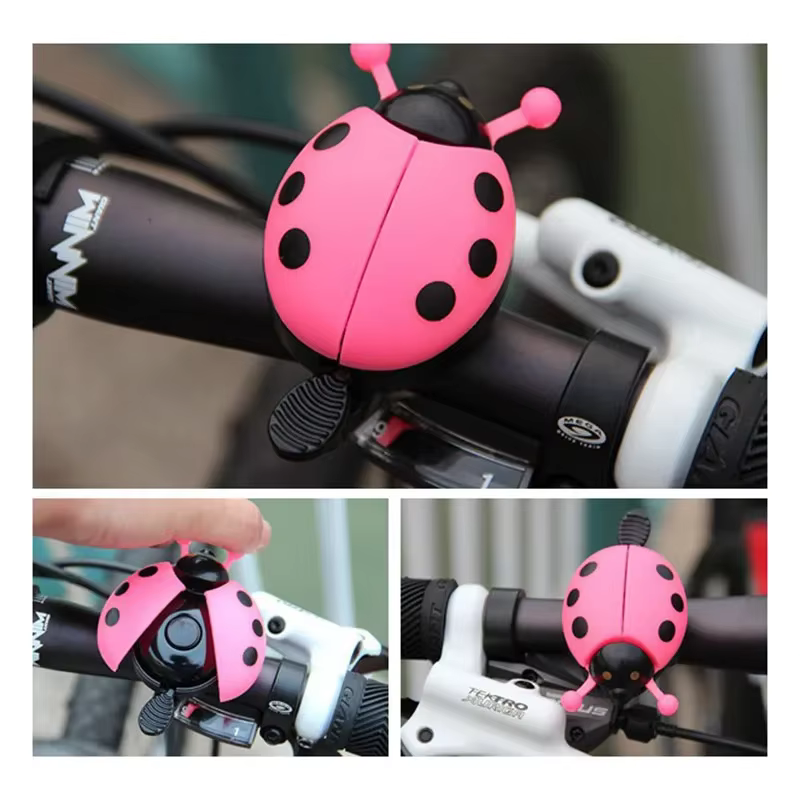 1PC vélo petite cloche dessin animé coccinelle cloches de cyclisme pour beaux enfants filles