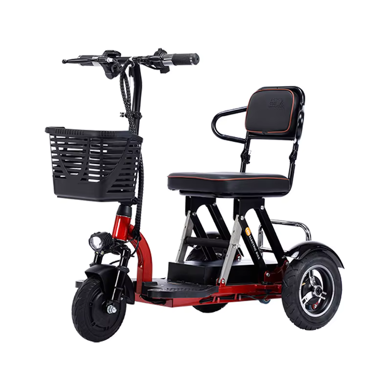 Trottinette de mobilité pliante légère à 3 roues de 10 pouces pour personnes âgées