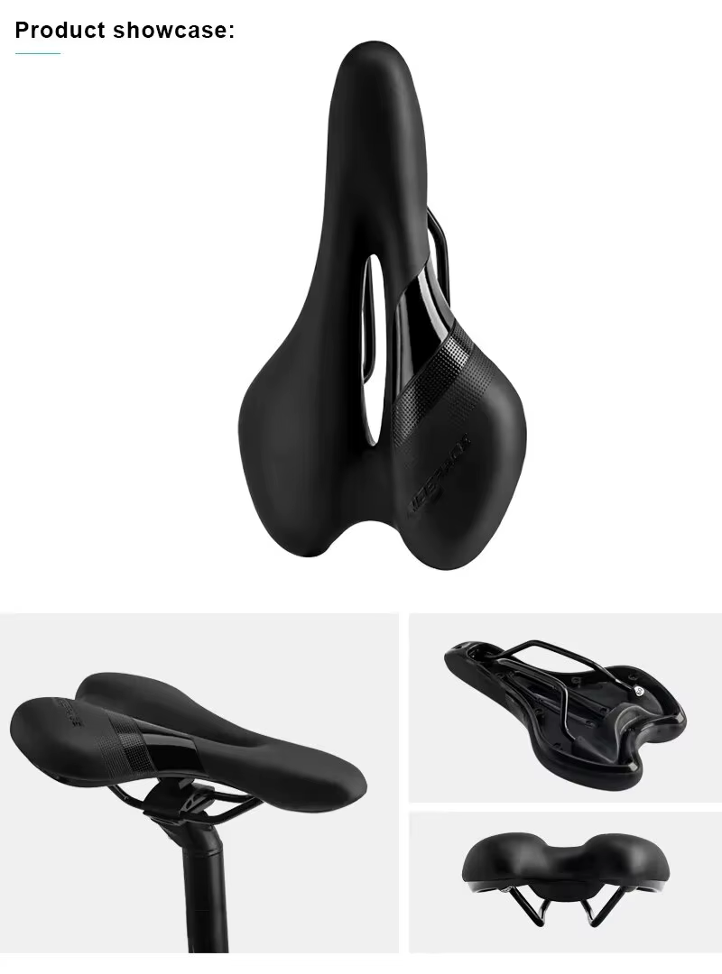 Selle de vélo creuse en cuir PU pour hommes et femmes