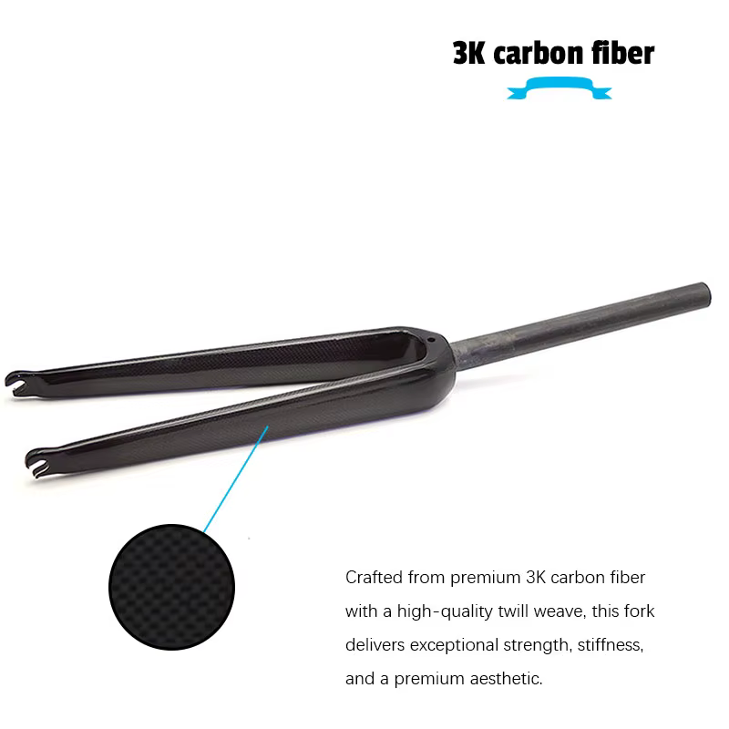 Nouvelle fourche de vélo de route en fibre de carbone