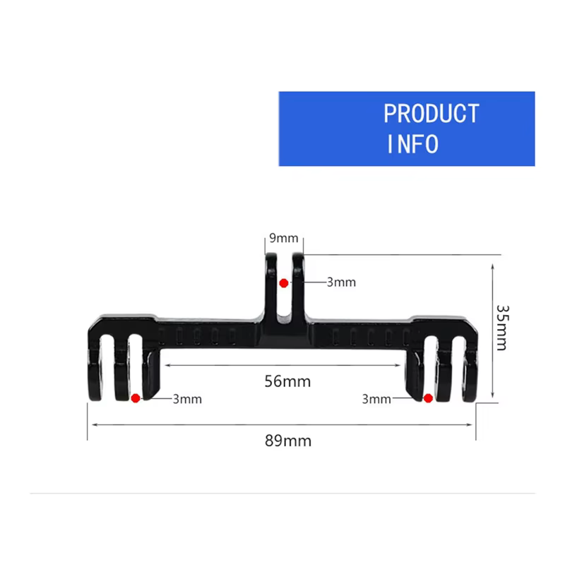 TOUK lumière de vélo pour support de caméra d'action