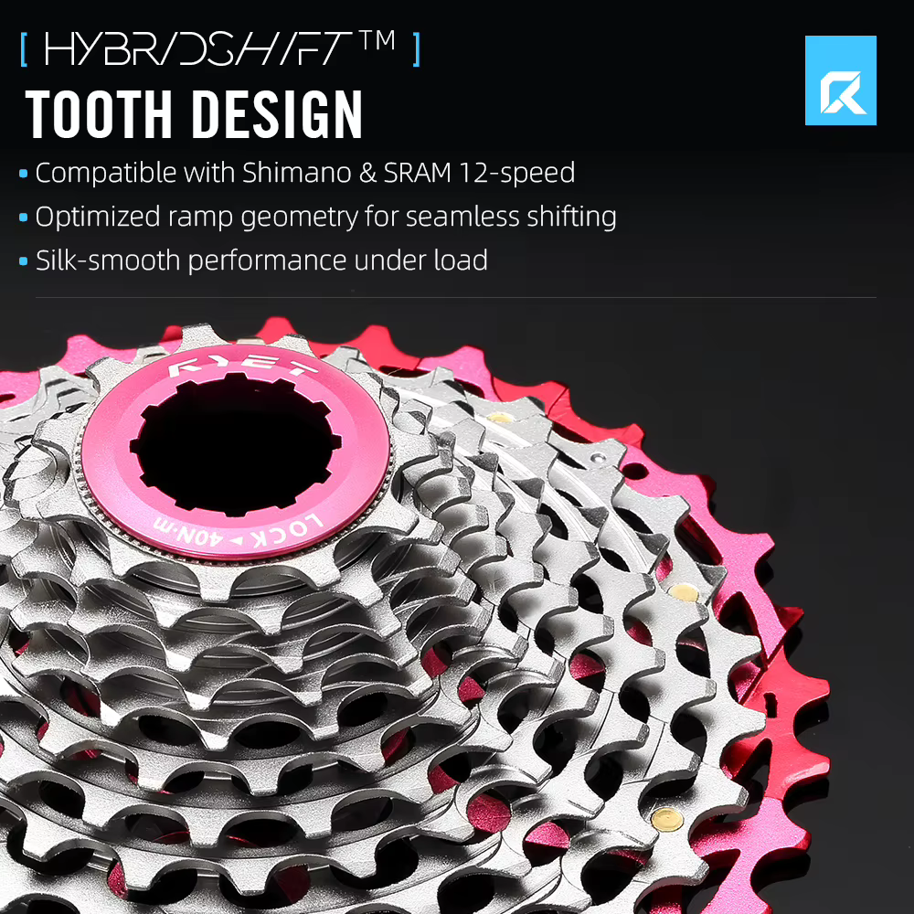 Cassette de vélo RYET 11-34T 12S CNC en aluminium/acier