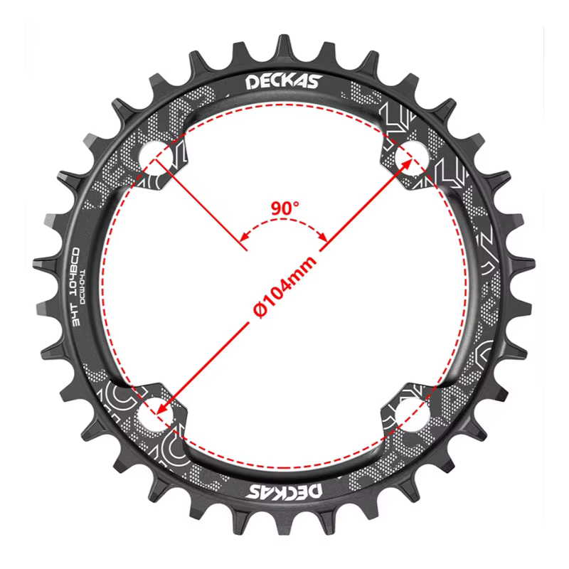 DECKAS 104BCD plateau rond ovale 40T 42T 44T 46T 48T 50T 52T vtt vélo de montagne pour Shimano 8-12S pédalier en alliage d'aluminium