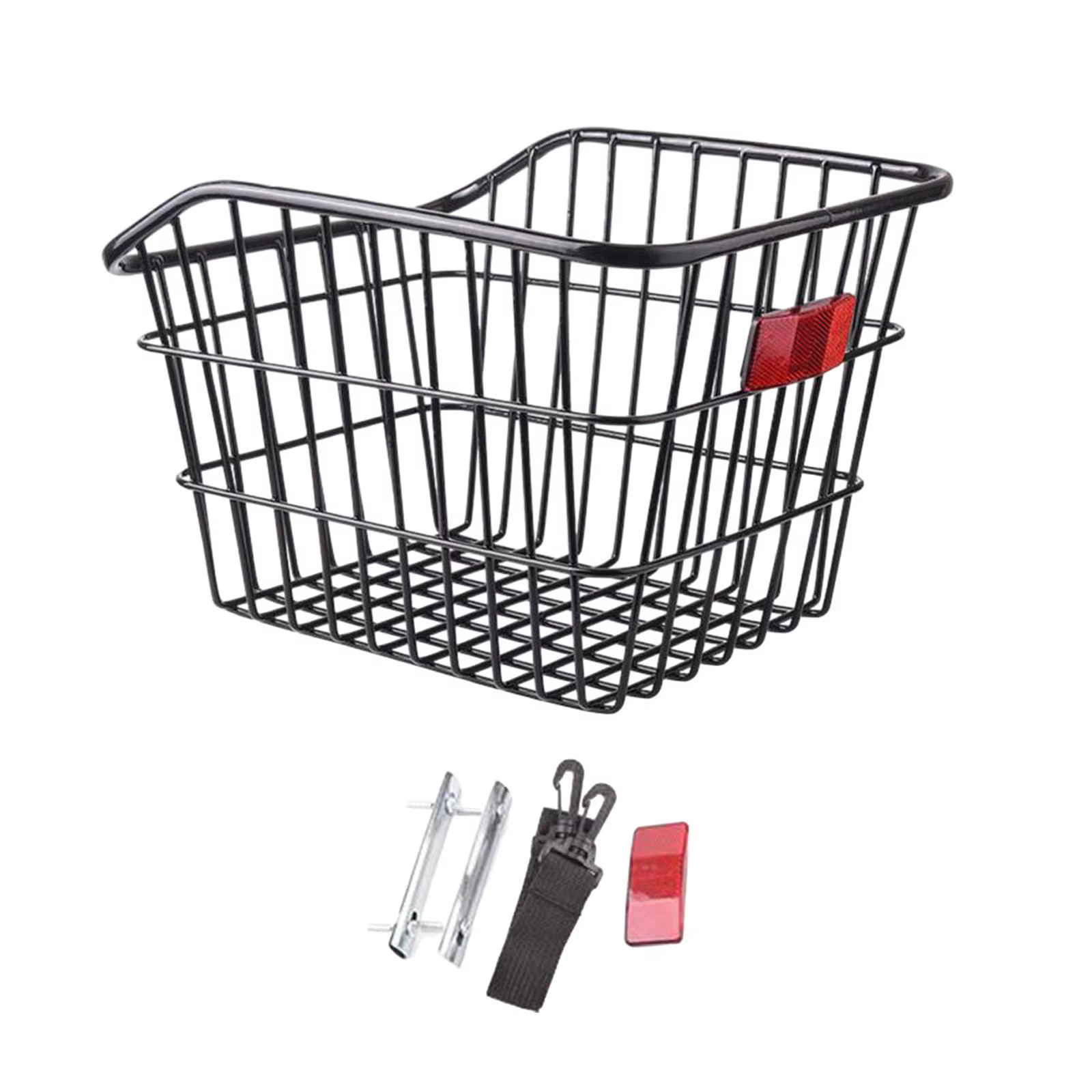 Panier de rangement arrière pour vélo en métal sans couvercle