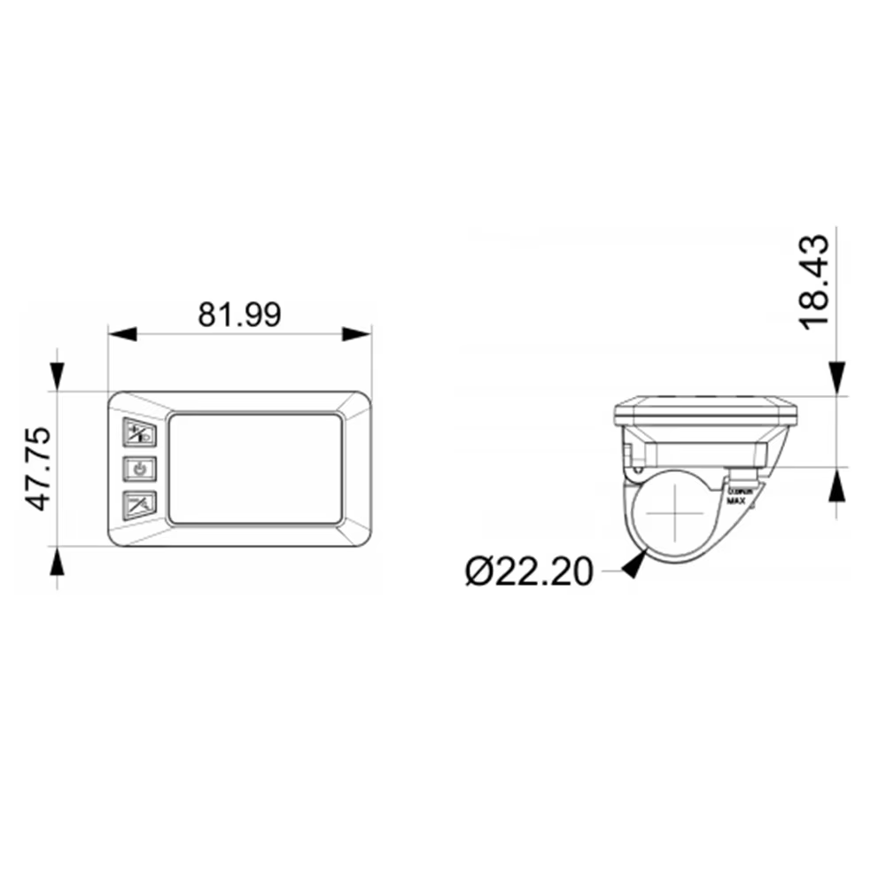 Vélo électrique KD21C écran d'affichage LCD compteur clé DISP 5pin prise mâle 24V 36V 48V 52V panneau de contrôleur de vitesse pour Ebike vtt UART
