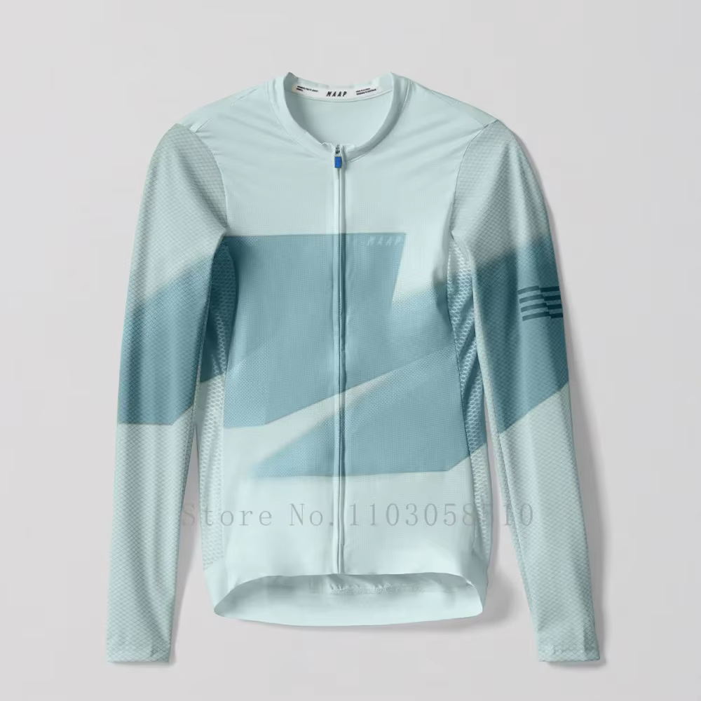 Hommes à manches longues maillot de cyclisme printemps été respirant VTT