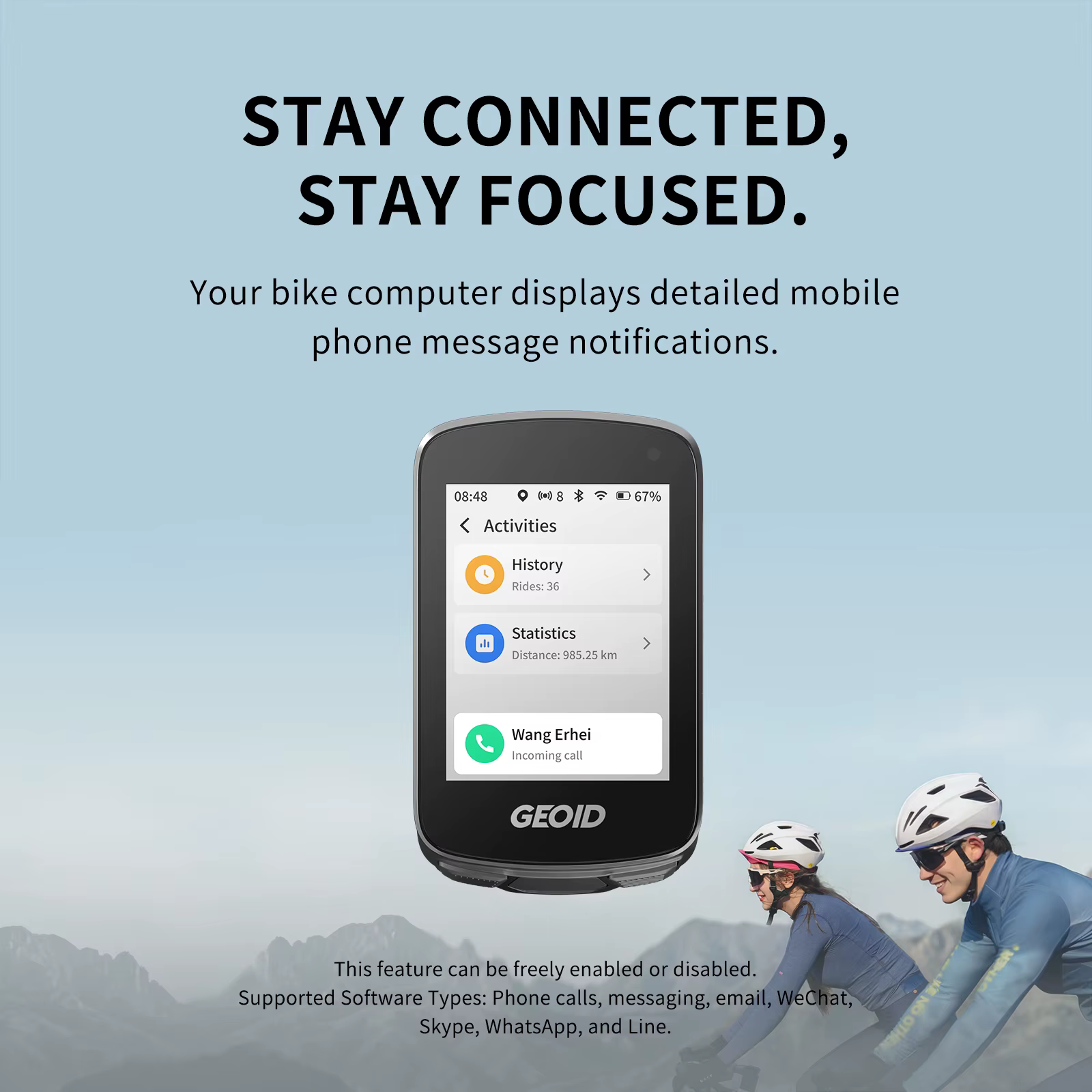 GEOID CC700 Pro ordinateur de vélo GPS 2.8 pouces écran tactile compteur de vitesse
