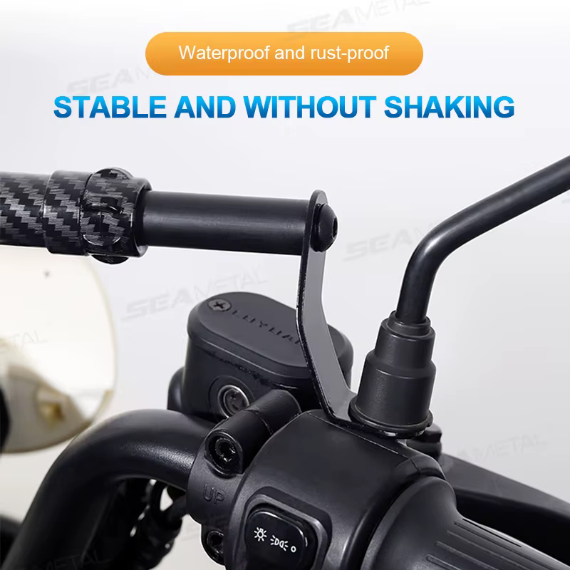 SEAMETAL barre d'équilibre de moto tige d'extension de guidon de Cycle électrique pour support de téléphone
