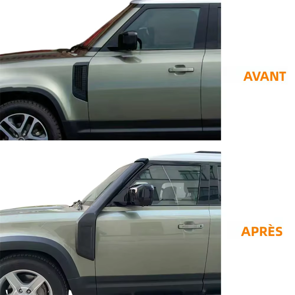 Kit de tuba d'admission d'air surélevé, accessoires de voiture 4x4, pour Land Rover Defender série 90 110 2020 2021 2022 2023, pièces extérieures