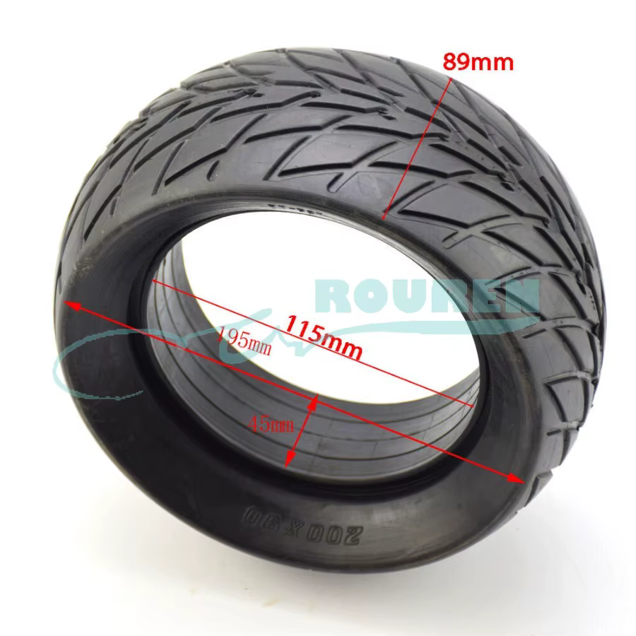Pneus Solides 200x90 pour Scooter Électrique