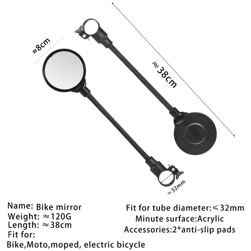 1PC rétroviseurs de guidon de vélo 360