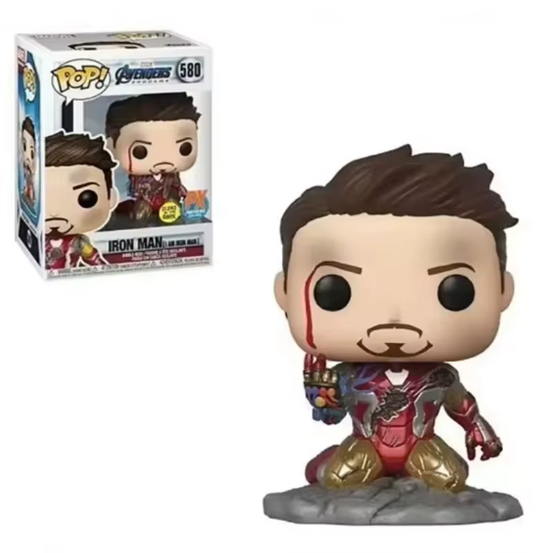 Funko Pop Les Avengers Iron Man 580 # Figurines d'action en vinyle I AM IRON MAN, édition spéciale, modèle de collection
