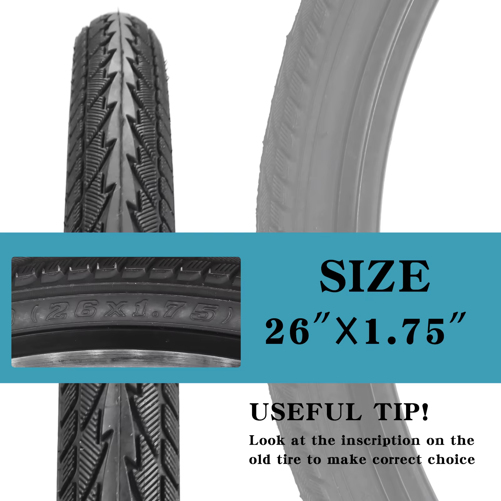 26 "pneus de vélo 26x1.75 pliable remplacement noir pneu