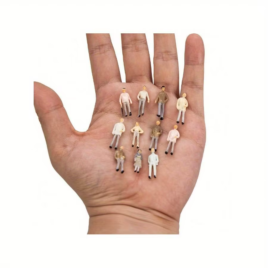 Saint valentin fête d'anniversaire cadeau Train scène échelle modèle personnage bâtiment assis passagers peints poupées à collectionner Figu