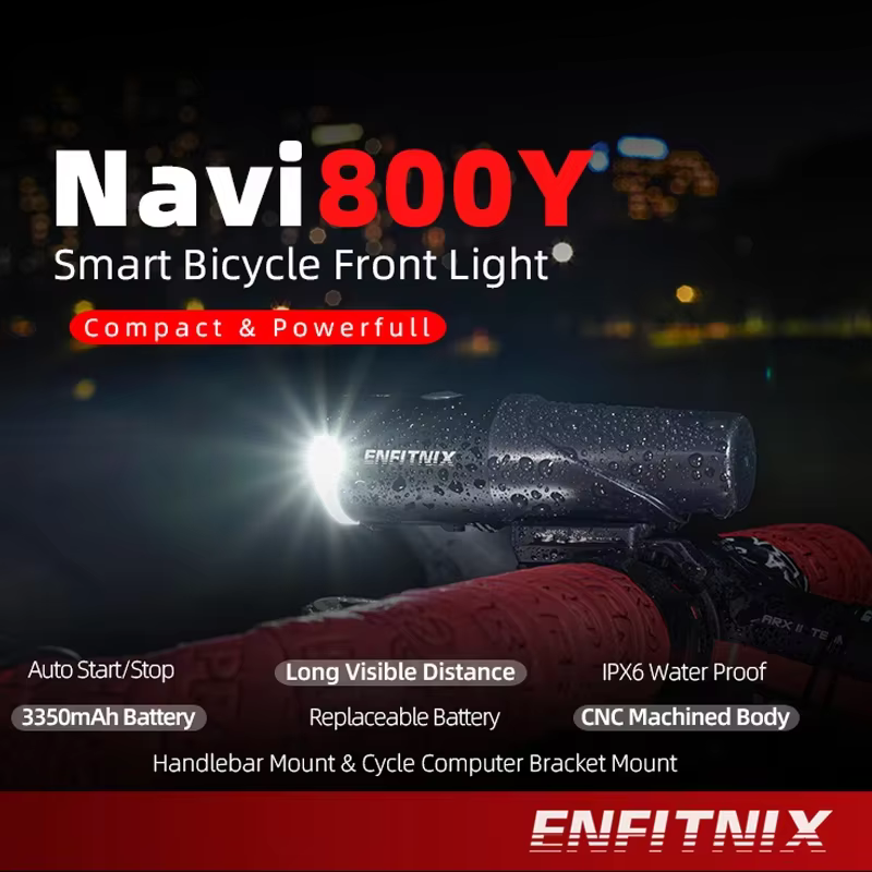 Phare intelligent pour vélo Enfitnix Navi800Y