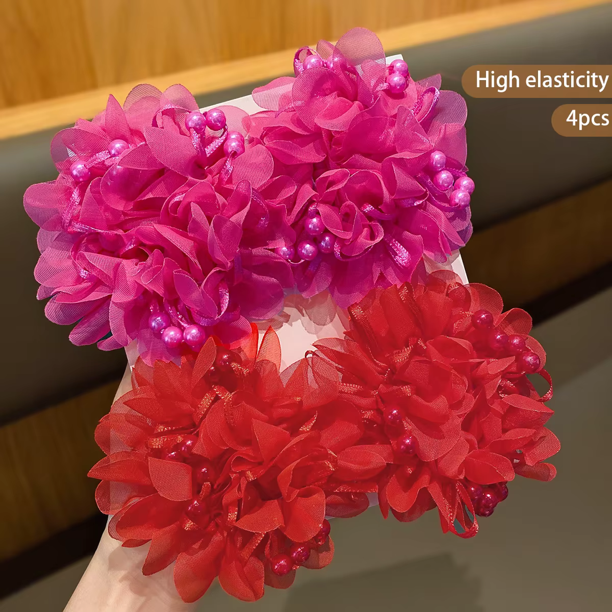 4 accessoires pour cheveux avec bandeaux mignons et doux, adaptés à un usage quotidien