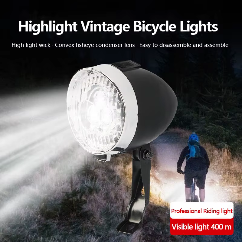3 LED rétro vélo avant lumière