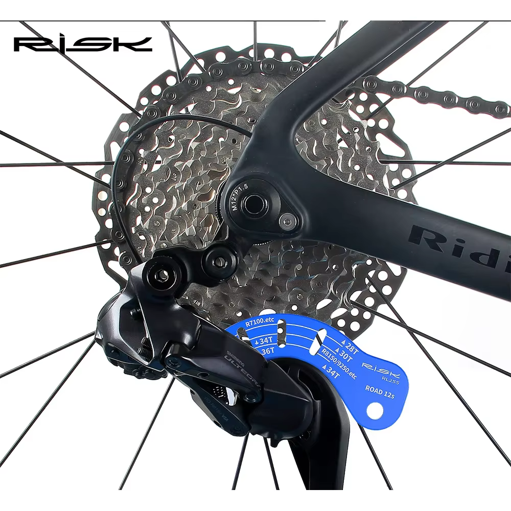 Risque vélo de route 12T dérailleur arrière électrique chaîne écart volant d'inertie roue de guidage GG outil de jauge de réglage pour R7100 R7150 RX820 R8150
