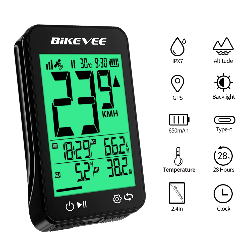 Ordinateur de vélo GPS sans fil numérique