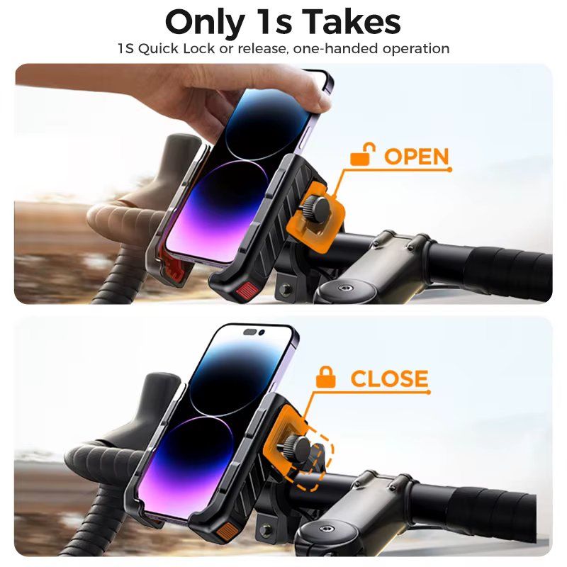 Joyroom support de téléphone de vélo universel opération à une main