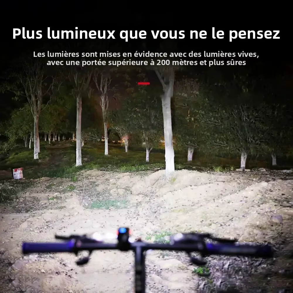 Lumière de vélo lampe de poche de cyclisme équipement nuit équitation route VTT