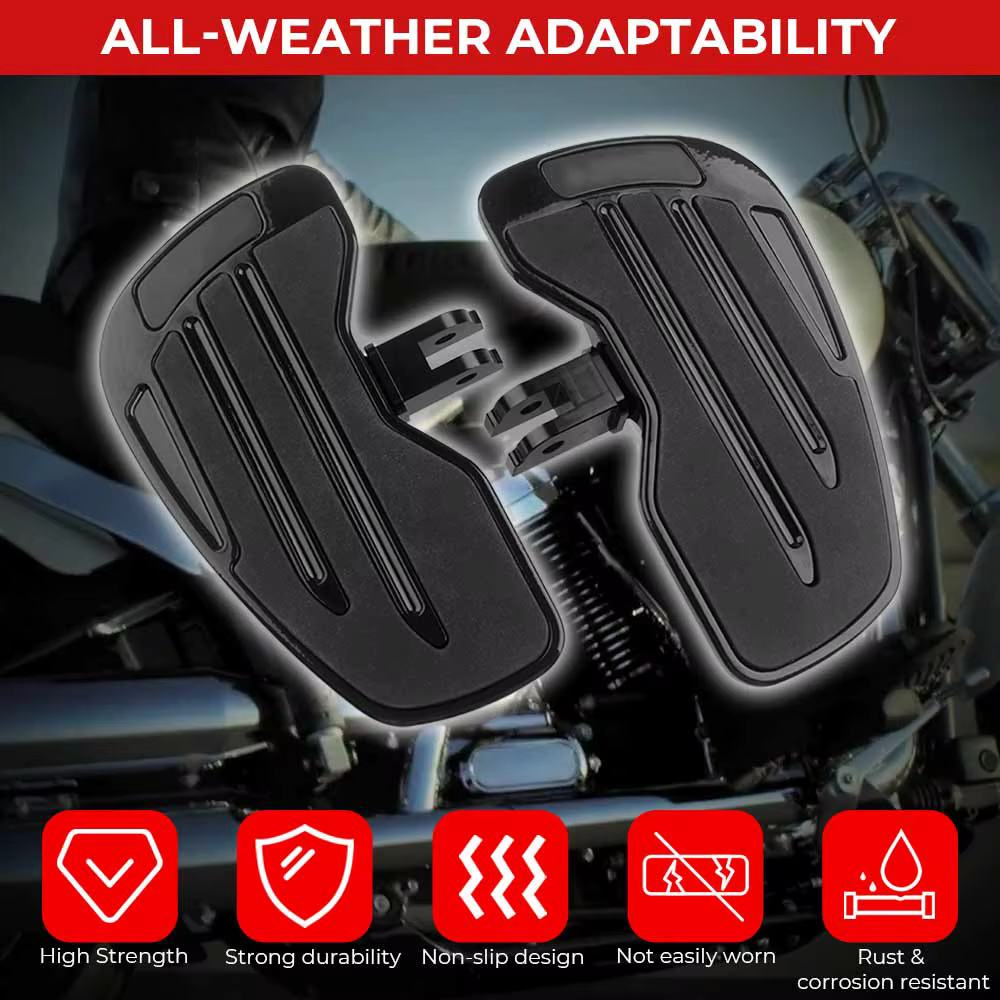 Repose-pieds noirs réglables pour Harley Softail Low Rider ST FXLRST 2022 – 2024