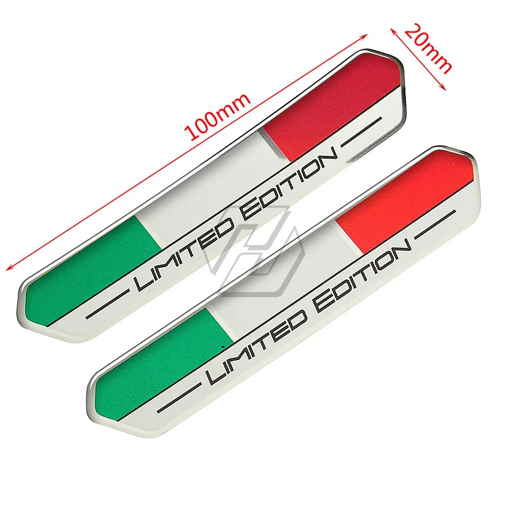 Autocollant d'édition limitée avec drapeau italien pour moto