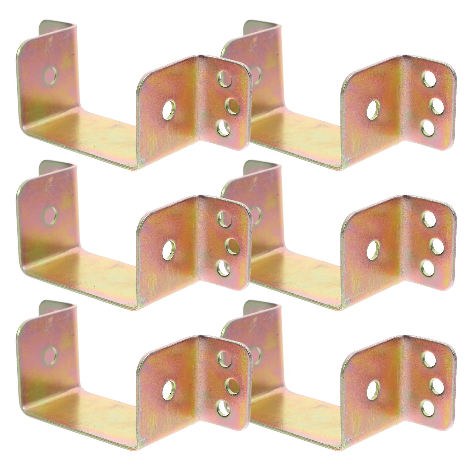 Support de rail en fer en forme de U, 50 mm de largeur, épaissi, pour cadre de lit robuste, plaque de lit, boucle, pièces de meubles, 6 pièces