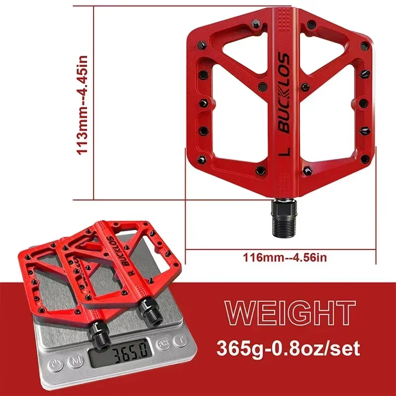 BUCKLOS VTT pédales 9/16 "roulement scellé plat vtt