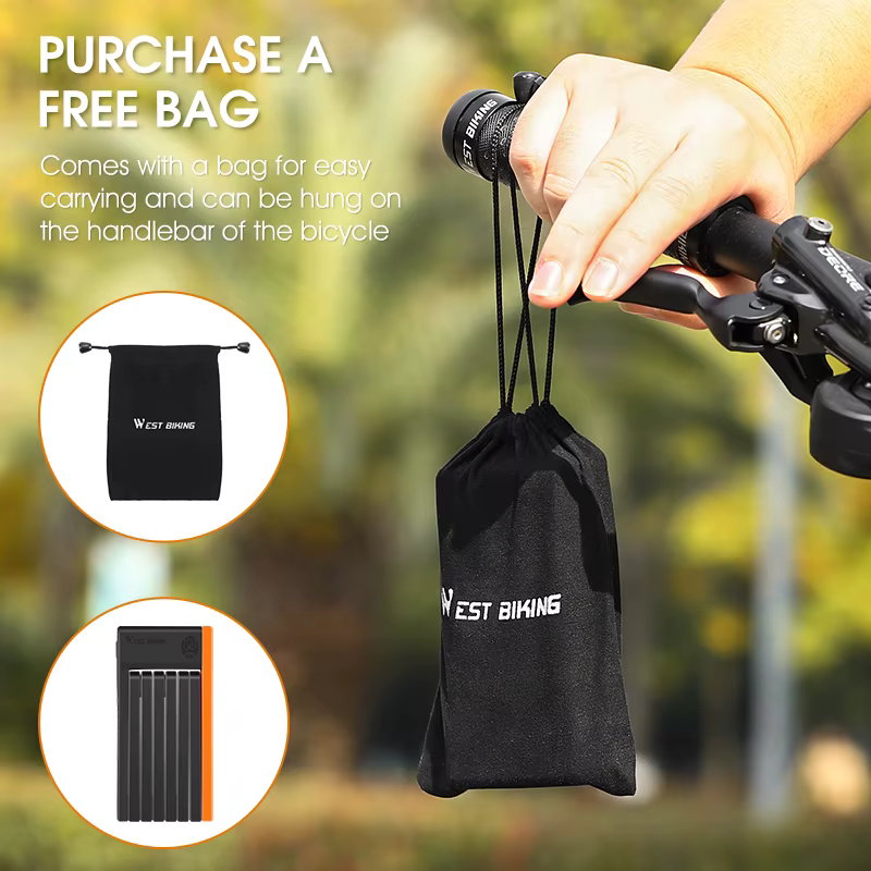 WEST BIKING – serrure de vélo pliable
