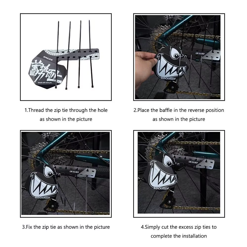 Plaque de protection de dérailleur arrière de vélo noir PP5