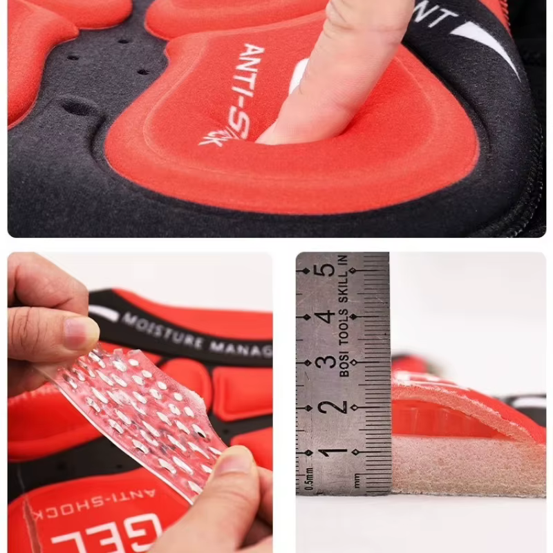 Shorts de cyclisme respirants en mesh avec coussinet en gel antichoc pour VTT – Short de vélo pour homme
