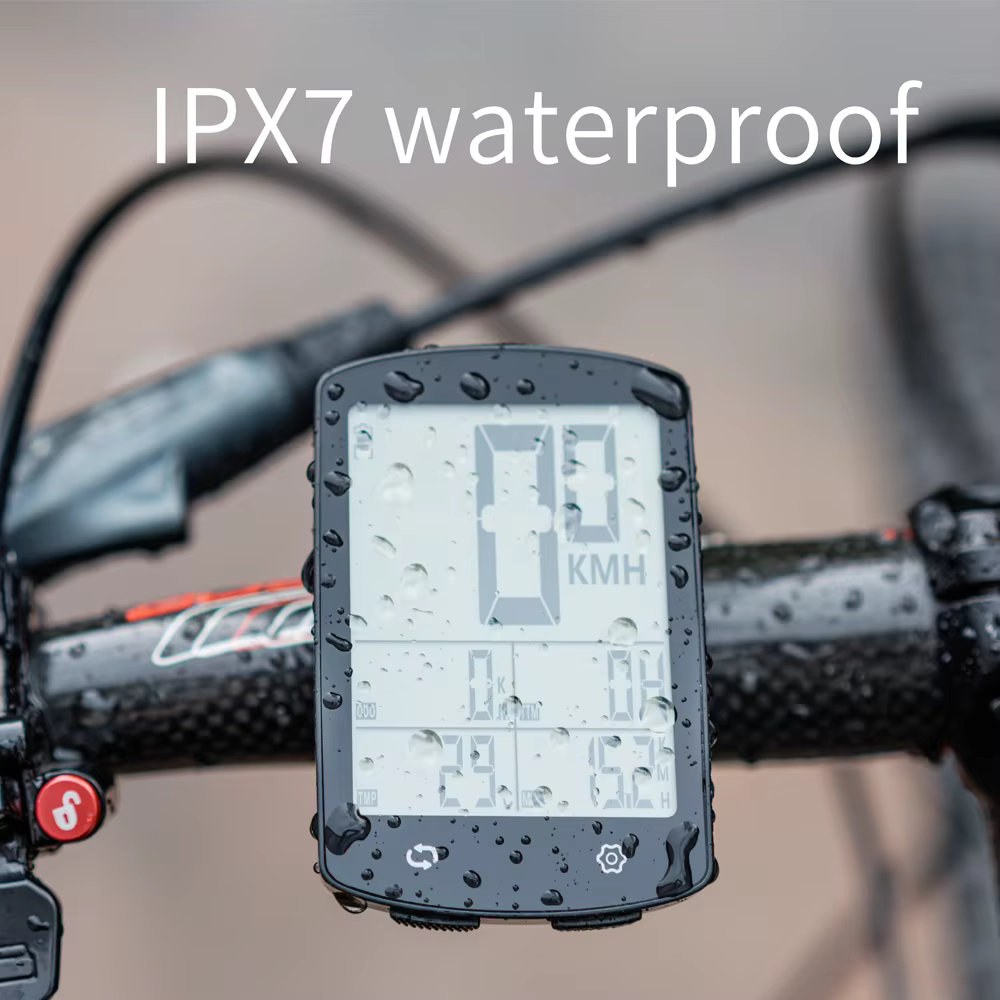 Ordinateur de vélo sans fil rechargeable USB-C BIKEVEE avec grand écran de 3 pouces, compteur de vitesse, odomètre - Accessoires de vélo