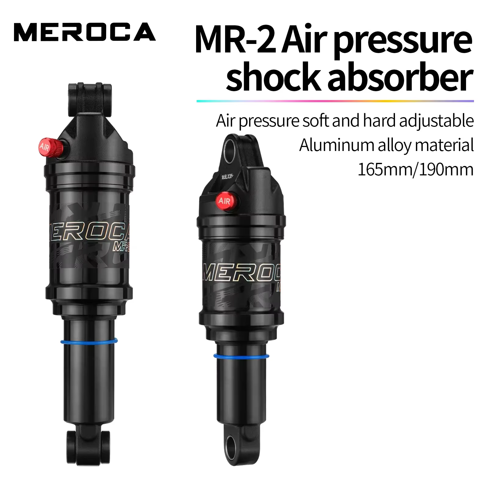 Amortisseur d'air pour vélo MEROCA 125/150/165/190 mm Longueur réglable Pression