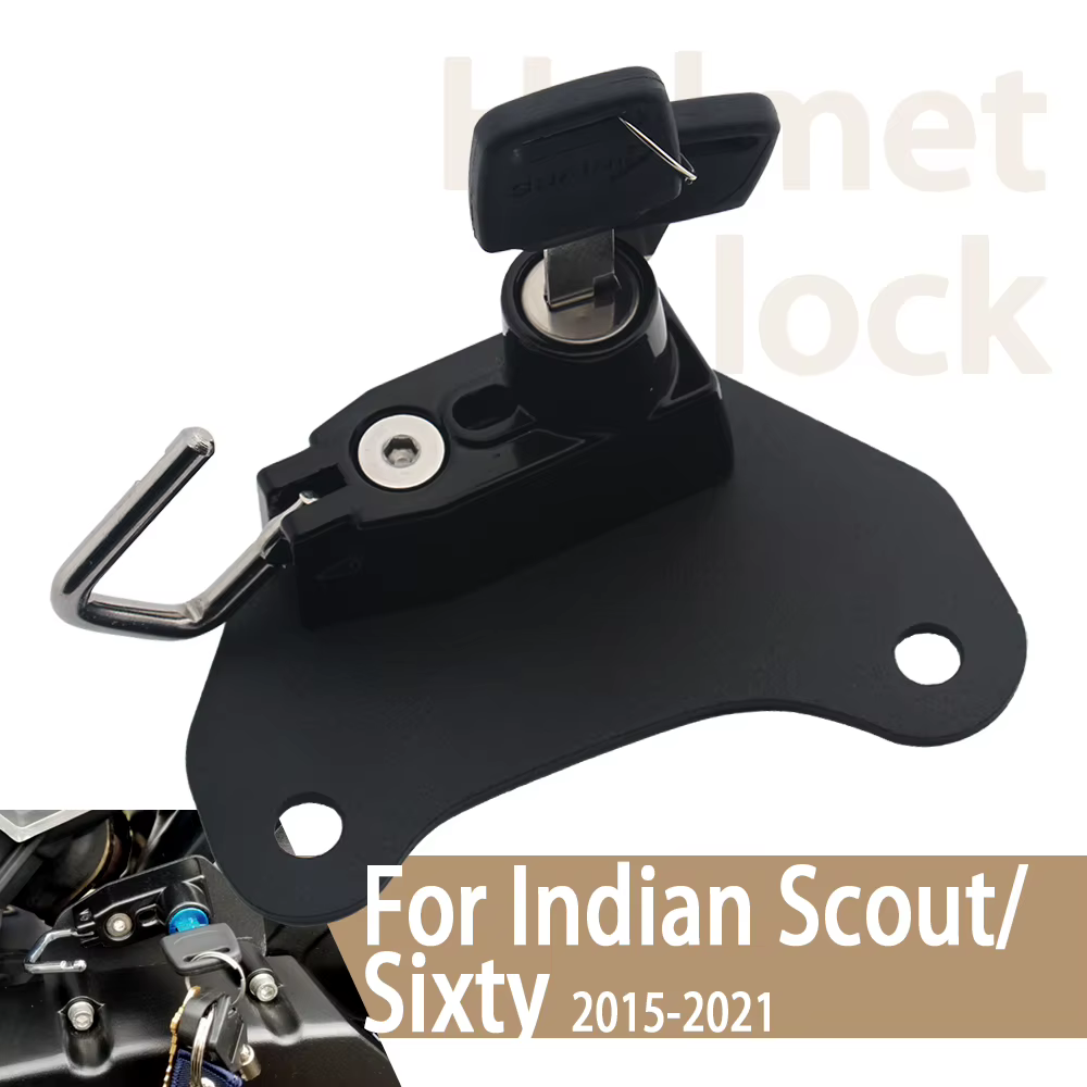 Kit de verrouillage de casque de moto pour Indian Scout, antivol, antivol, antirouille, robuste, alliage d'aluminium, accessoires de sécurité, soixante