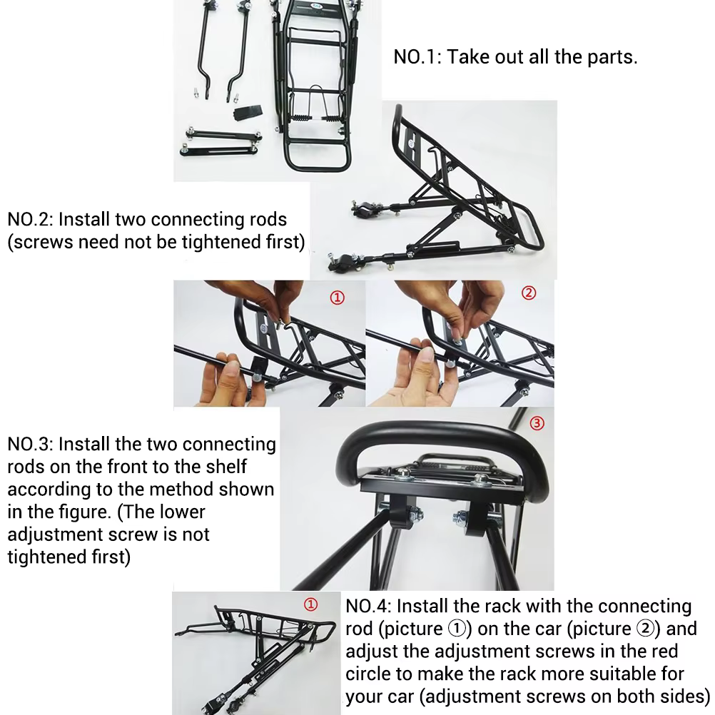 Porte-bagages de vélo réglable