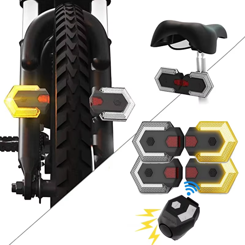 Clignotant de vélo + klaxon de cloche électronique de vélo pour LED