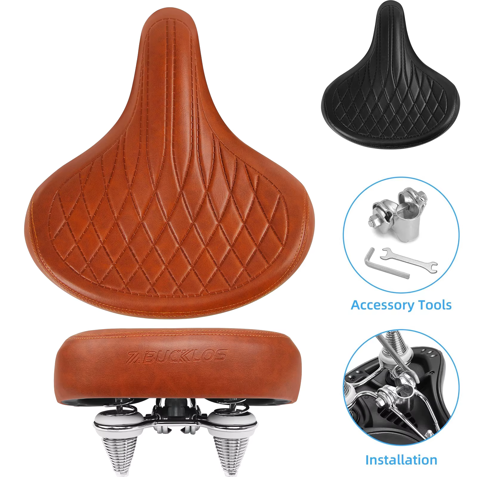 BUCKLOS selle de vélo surdimensionnée ergonomique élargir épaissir