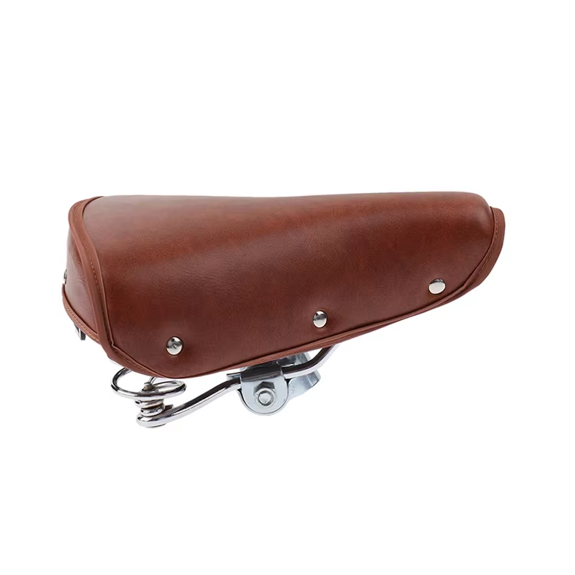 Selle de vélo rétro vintage en cuir PU