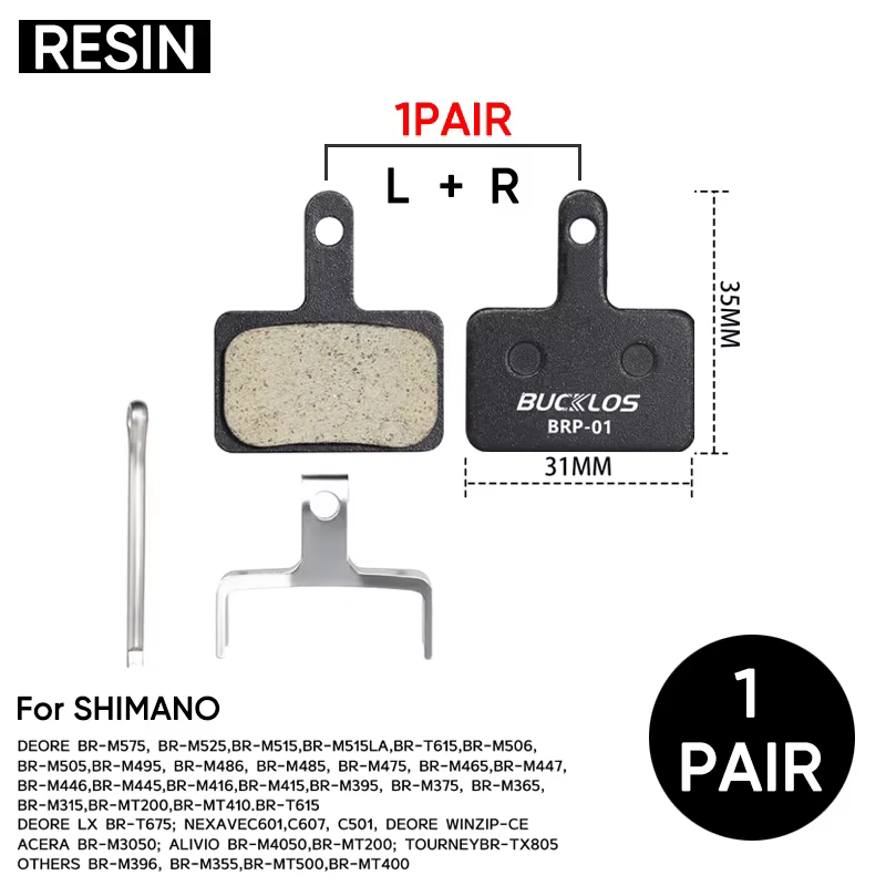 BUCKKubResin-Plaquettes de frein à disque hydraulique pour vélo