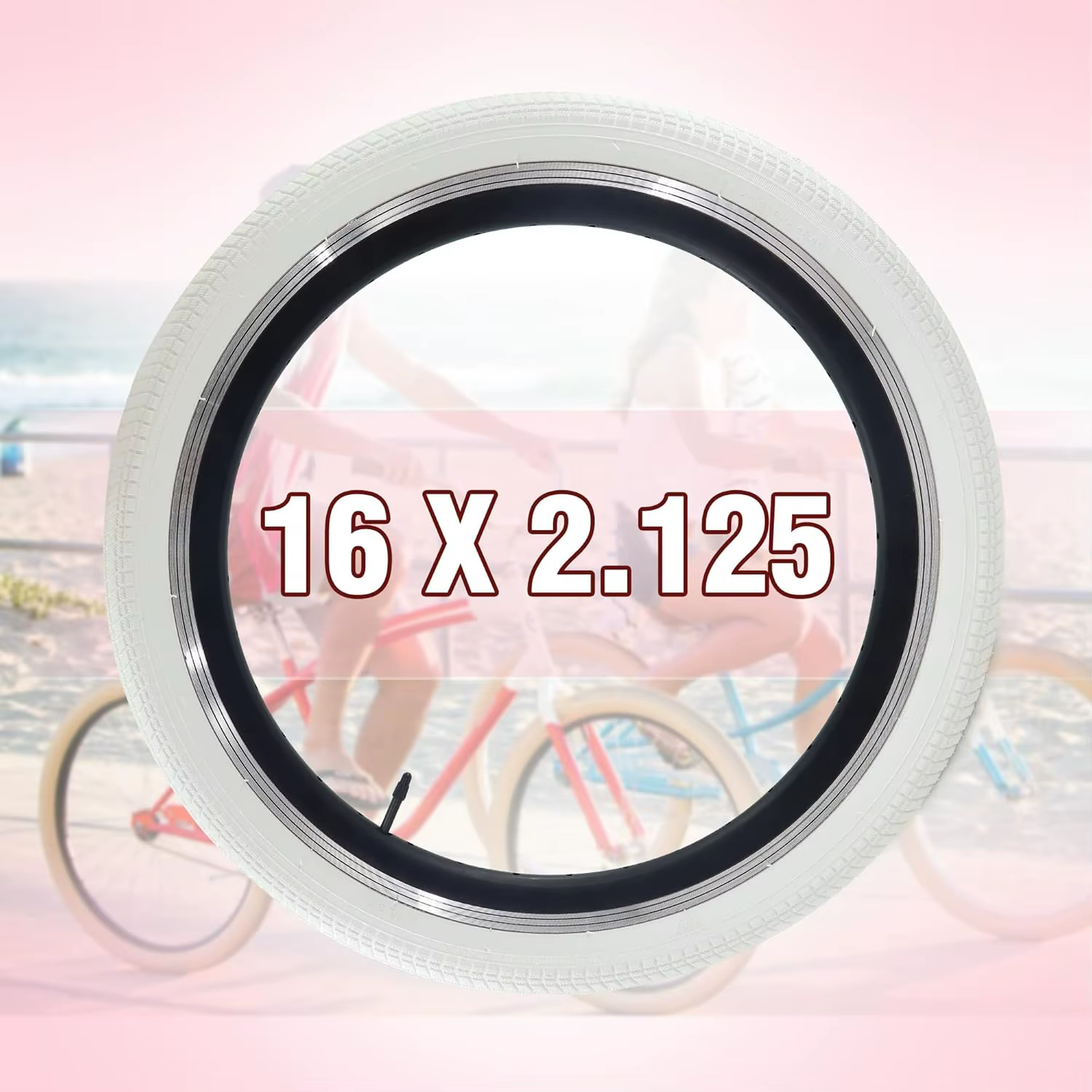 ZUKKA 2 PNEUS DE VÉLO POUR ENFANTS 16' 16 X 2.125 avec chambres à air et leviers - Compatibles avec poussette/vélo enfant