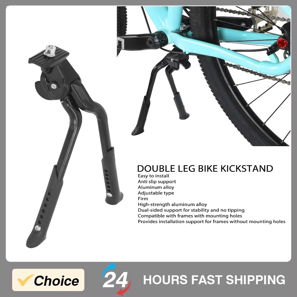 Béquille de vélo à Double jambe Cent Mount avec 7 trous
