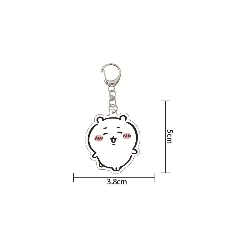 Porte-clés Kawaii Usagi Chiikawa en acrylique, pendentif de dessin animé mignon, breloque de sac, porte-clés pour filles, adolescentes, accessoire de sac à dos, cadeau