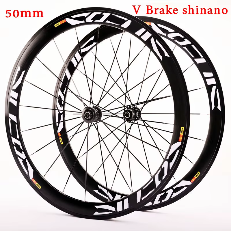 Roues de vélo de route super légères 700C 40/50mm en alliage d'aluminium