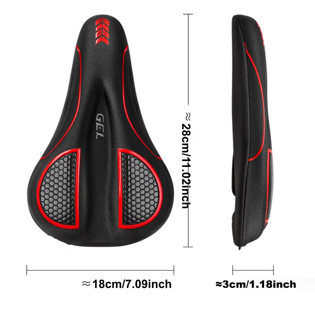 Coussin de siège de vélo confortable – Housse de selle rembourrée en gel pour exercices