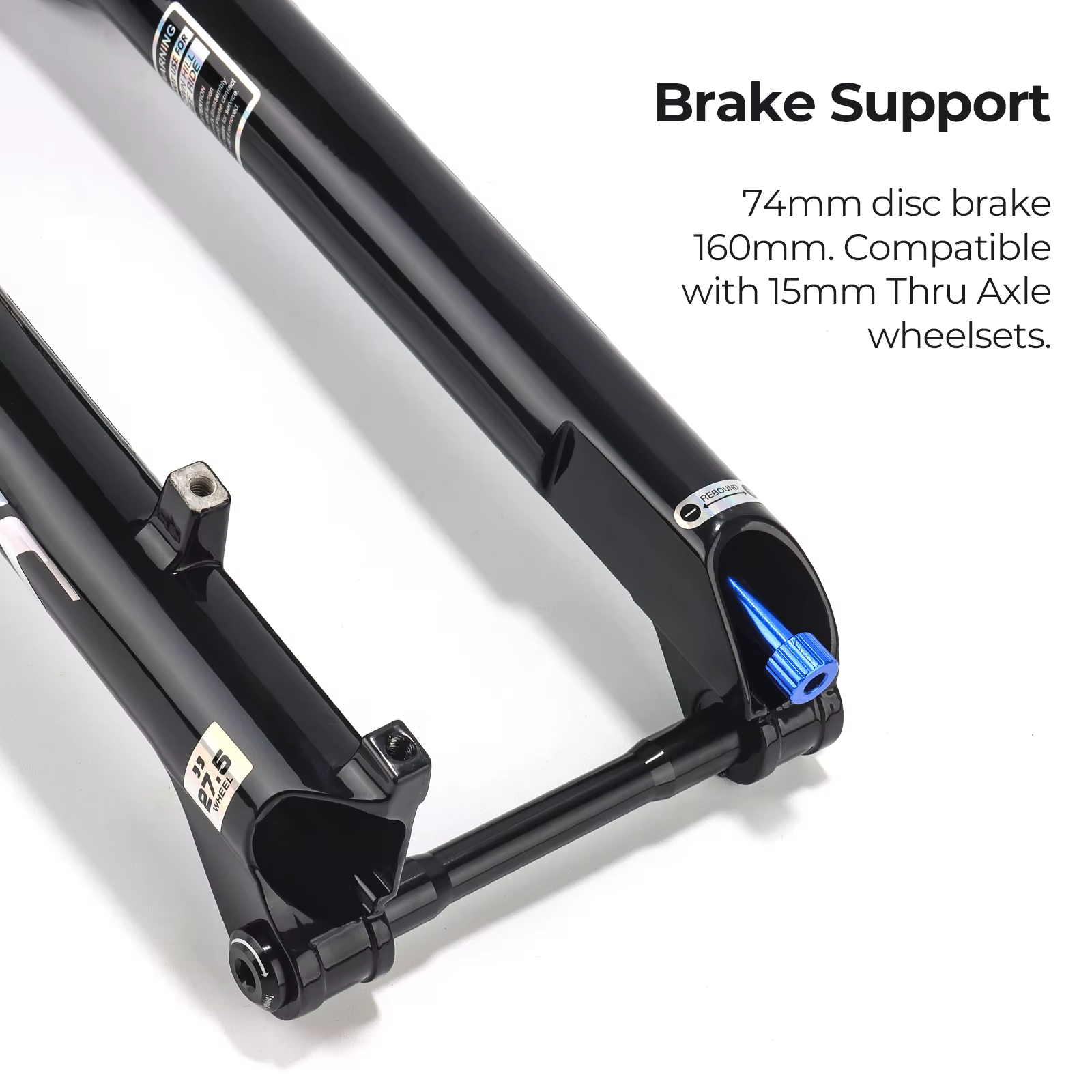 Fourche de vélo à suspension à huile pneumatique de voyage