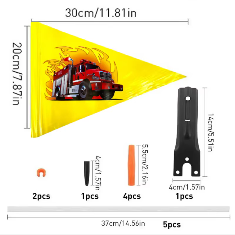 Drapeau de vélo réglable en hauteur