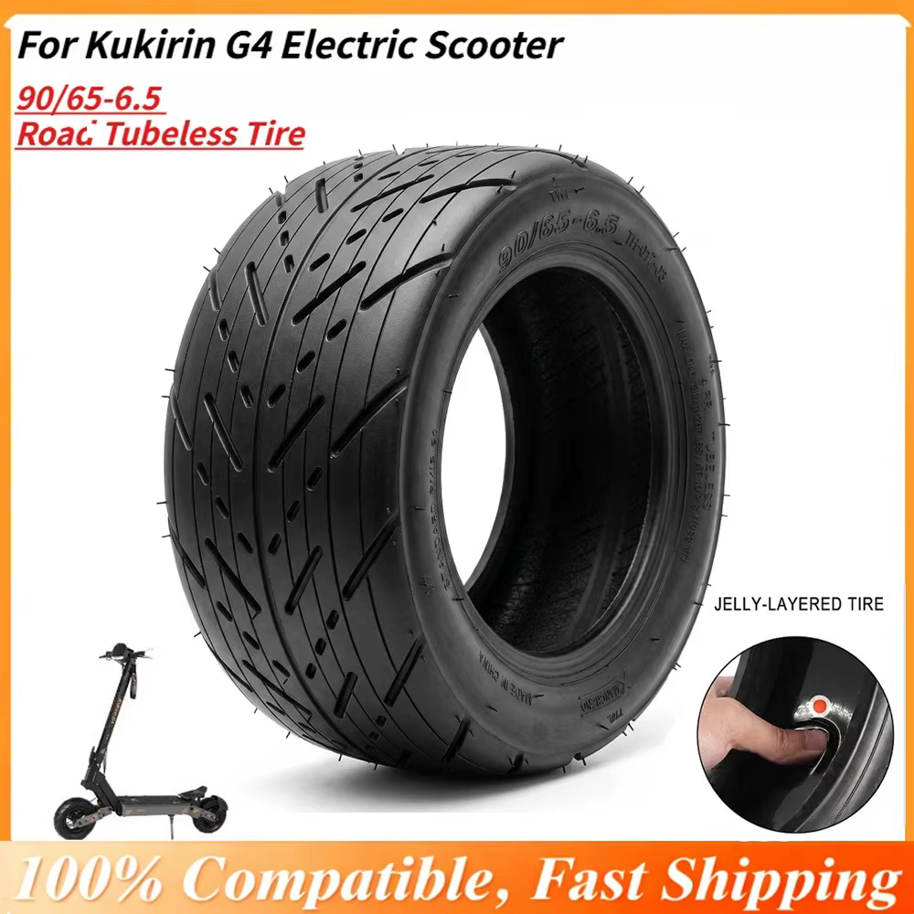 Pneu tubeless renforcé 90/65-6.5 pour trottinette électrique Kukirin G4